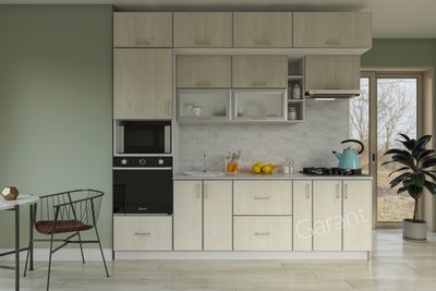 Кухня "Вінтаж" 2,6 м з антресолями. Колір Скандинавське біле дерево Garant-48 фото